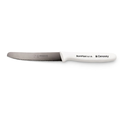 GIESSER-Messer mit Wellenschliff, 11 cm, mit Logoaufdruck.