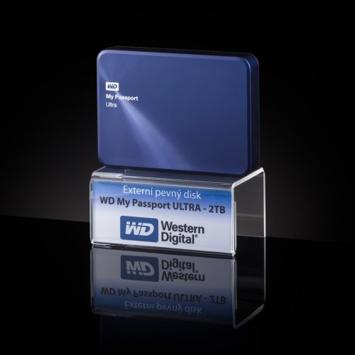 Plexi-Arrangement-Ständer. Geeignet als Ständer für Exponate oder Produkte. Von der Vorderseite des Einsteckschildes. Material klares Plexiglas